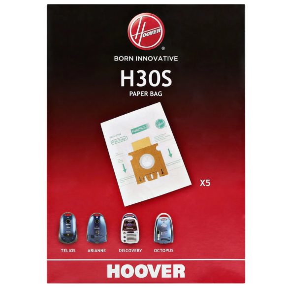 Hoover H30S porzsák szett (5 darab papír porzsák)